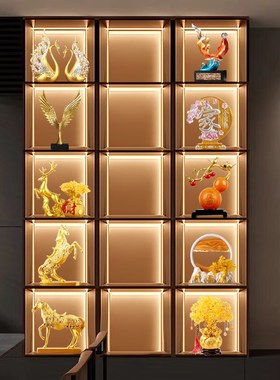 爱心熊轻奢风餐厅家居简约酒柜y电视柜摆件客厅柜子现代玻璃柜装