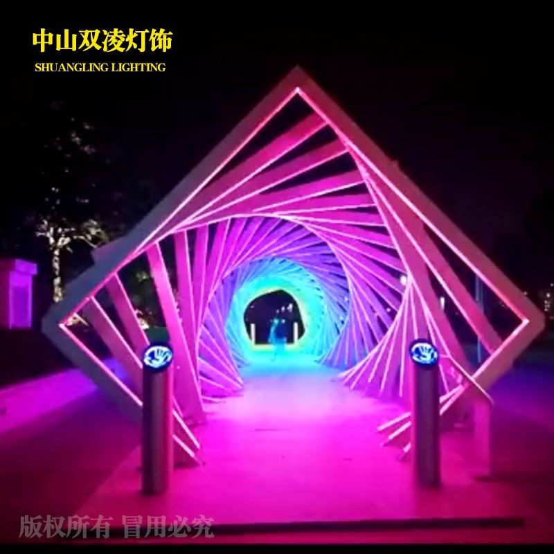 led户外发光拱门造型灯带亮化造型灯景区节日装饰灯防水可定制
