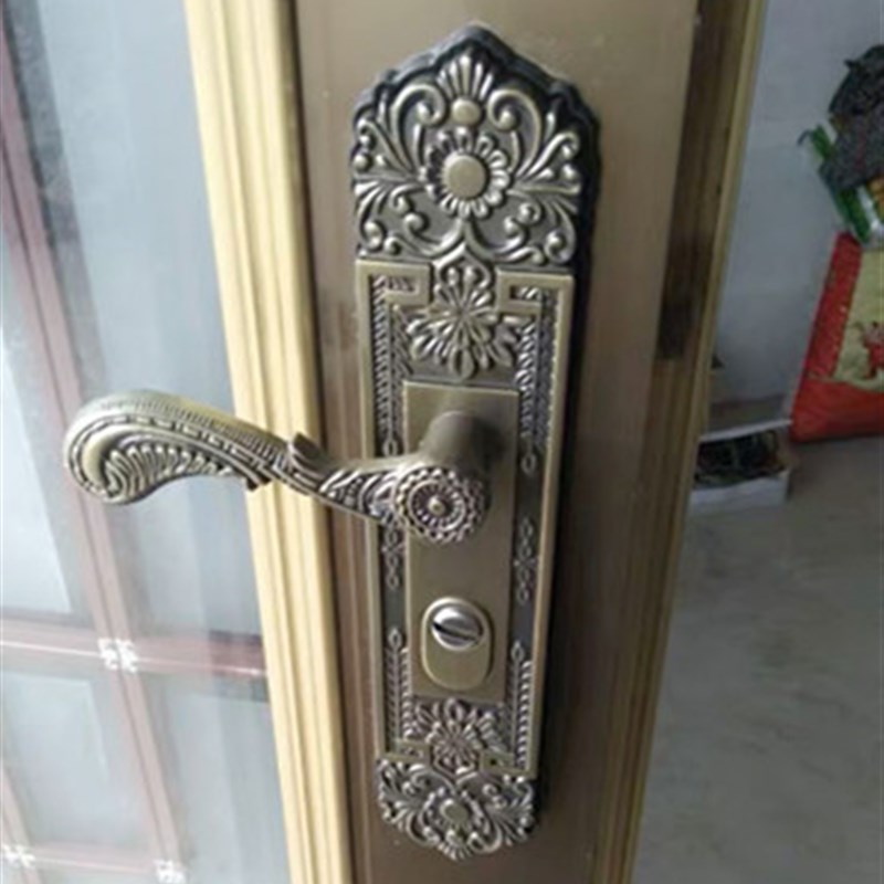 罗普斯金 执手门锁 铝q合金门锁 防盗门锁 执手大门锁 古铜AB门锁