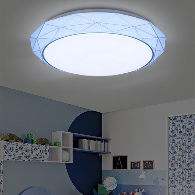 2023年新款卧室吸顶灯圆形客厅灯儿童灯蓝粉色40/50圆灯家用灯具