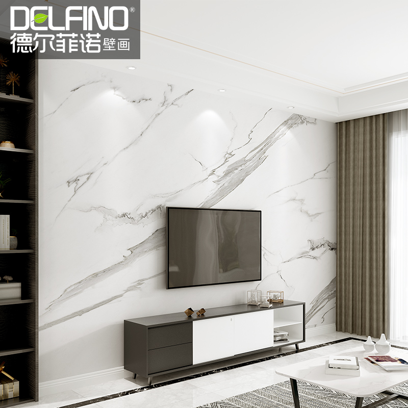 大理石无a缝墙布现代简约壁布客厅沙发卧室床头电视背景墙壁纸壁