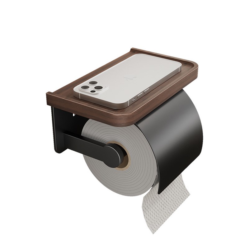 胡桃木卫生间厕纸盒厕所浴室盒置物架洗手K台纸巾架酒店实木卷纸