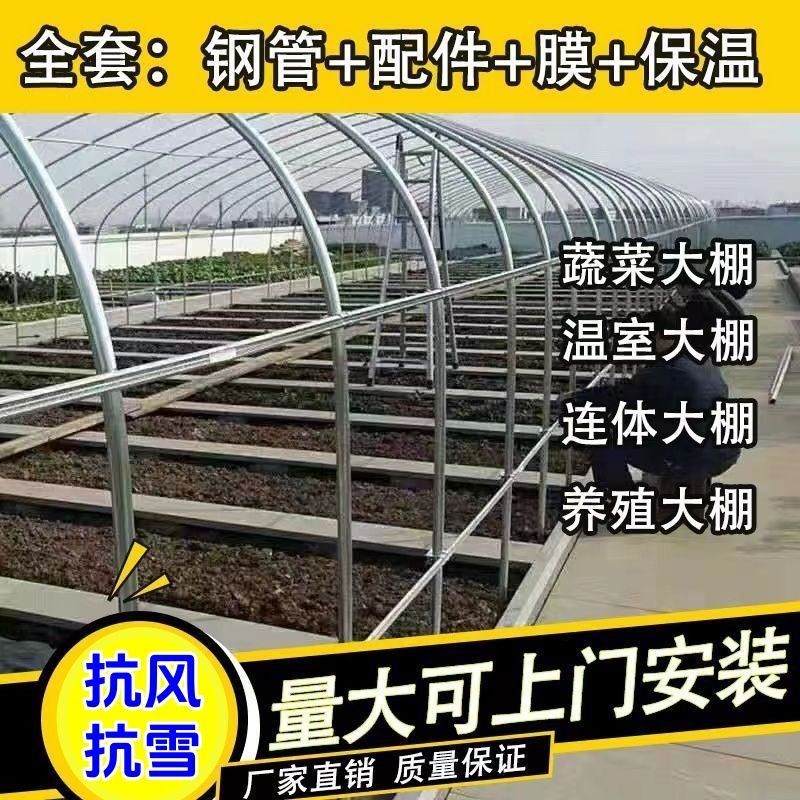蔬菜大棚温室大棚骨架保温钢管养殖棚养J鸡棚羊棚牛棚养猪大棚全