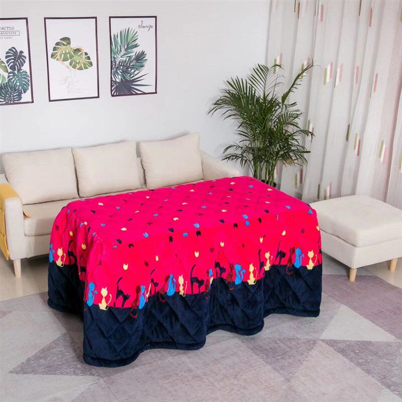 冬季长方形烤火桌子布罩套烤火被子电炉罩电暖桌套烤火罩加厚加绒