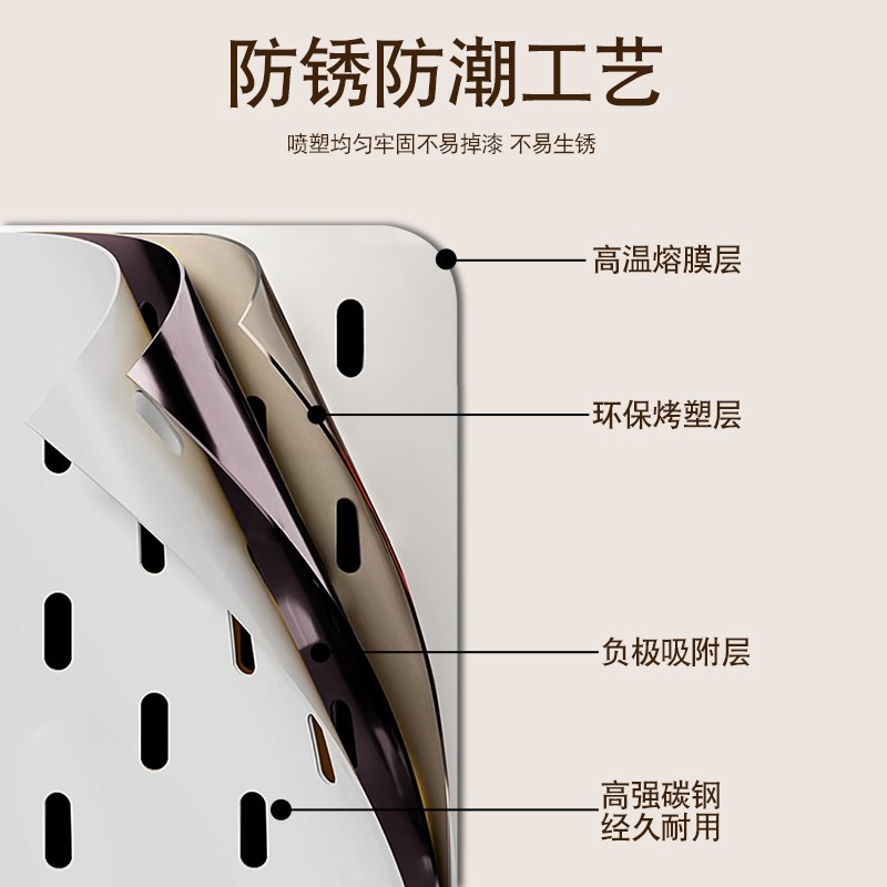 洞洞板金属宜墙上l家置物架桌面免打孔入户玄关门后墙面展示架挂