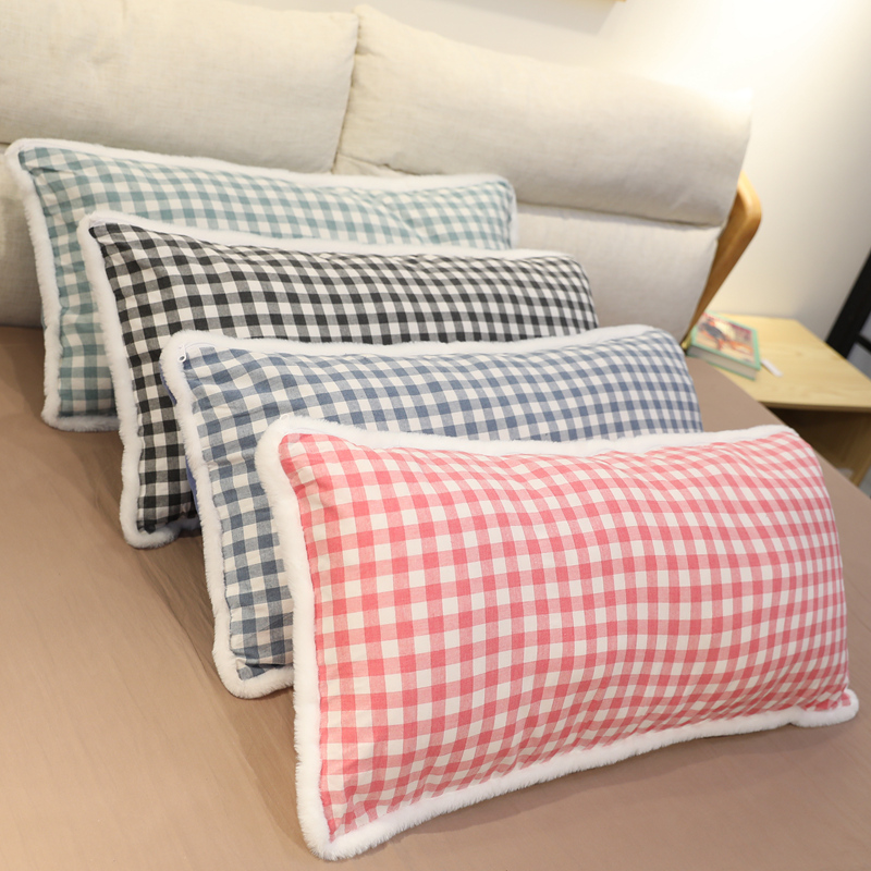 可爱靠枕床头靠垫抱枕床上睡觉长条枕头双人M单人学生宿舍可拆洗