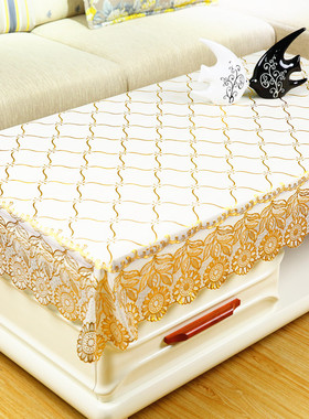 唯美丽茶几桌布防水防烫长方形餐桌布HPVC田园欧式台布塑料布艺