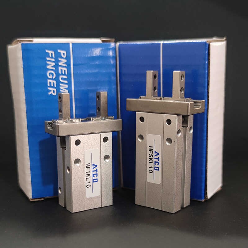 亚德客型缸体加长手指气缸夹爪单动HFTKL/HFSKL10Q/16/20/25常开