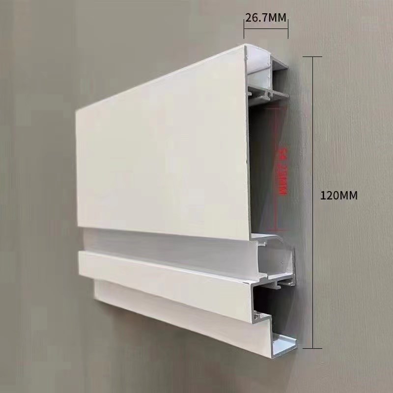 明装双眼皮线型灯客厅天花免吊A顶发光顶角线灯带免开槽石膏线型