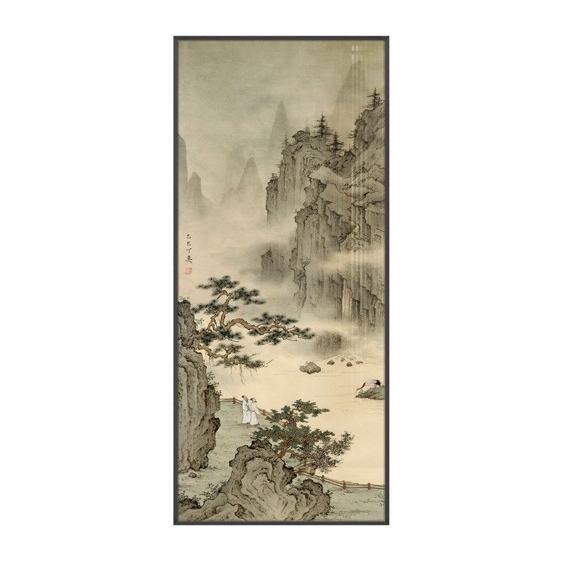 宋代美学新中式酒店走廊过道风景装饰画别墅入户玄关山水竖版挂画,家居饰品,现代装饰画,淘宝优惠券,粉丝福利购,淘宝优惠卷