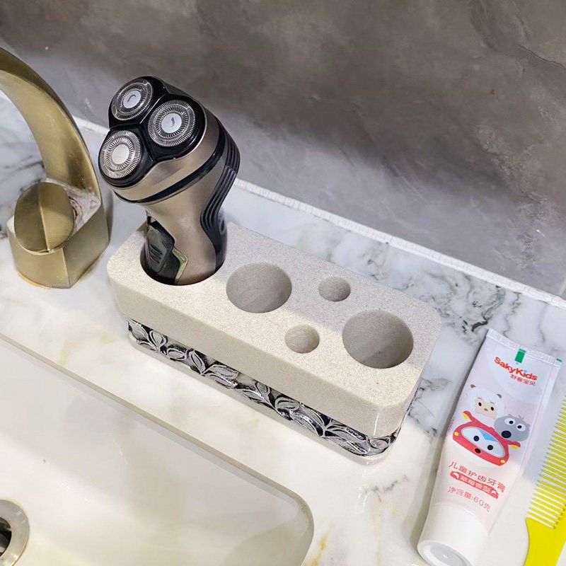 砂石电动牙刷置物架台面收纳轻奢牙具底座高级感牙刷座牙膏牙刷架,家庭/个人清洁工具,牙刷架/牙具座,淘宝优惠券,粉丝福利购,淘宝优惠卷