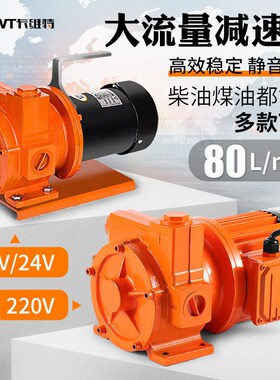 电动抽油泵12V24V220V大流量柴油泵大功率550W自吸泵齿轮泵加油机