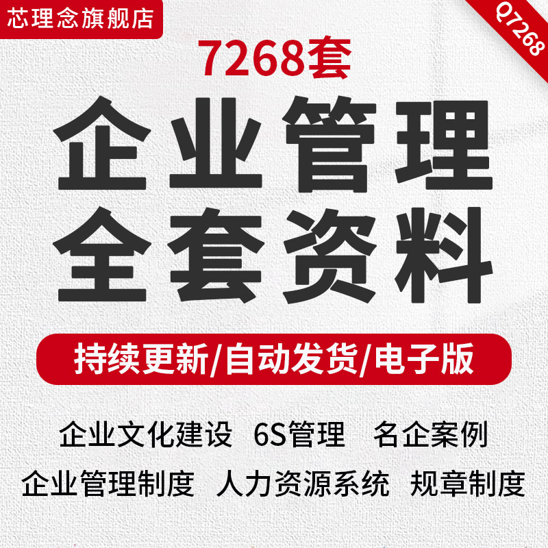 企业运营全套管理制度表格模板资料6S管理流程与y系统公司文化建