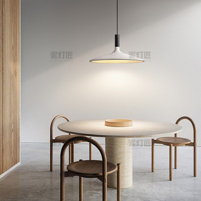 微水泥侘寂风loft工业风极简飞碟吊灯设计师餐厅吧台创意个性灯具,家装灯饰光源,餐厅吊灯,淘宝优惠券,粉丝福利购,淘宝优惠卷