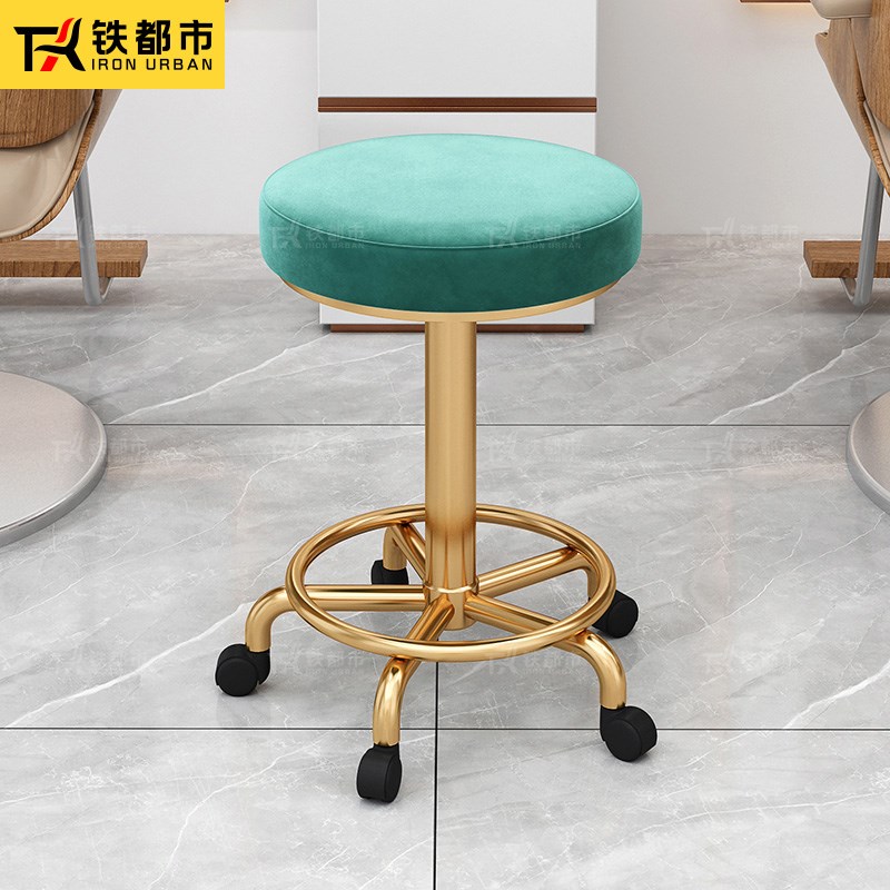 美容凳子轮滑大工凳美发院美甲师专用理发店化P妆升降旋转牙科椅