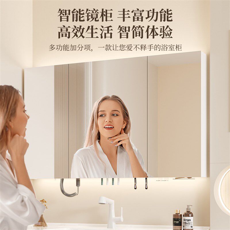 新款大收纳浴室柜组合抽屉拉篮洗手盆陶瓷一体台盆可定制颜色尺寸