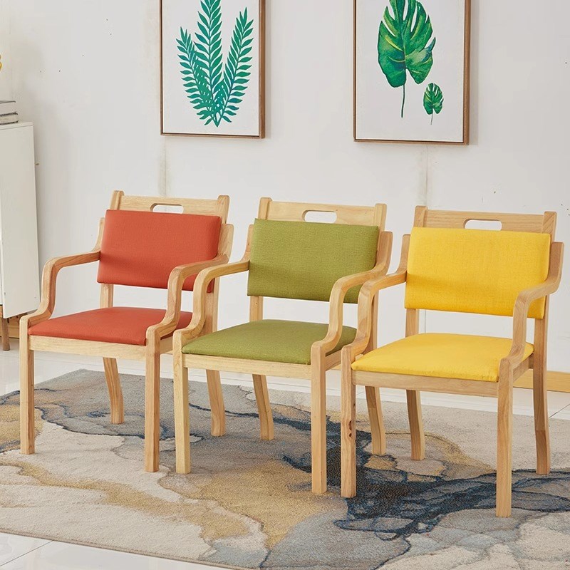 养老院家具适老化餐椅组合w康养医养敬老院扶手老年椅纯实木椅子