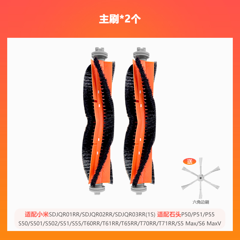 适配石头扫地机器g人配件S50/S51/S55/T60RR/T61RR/T65RR尘盒滤网