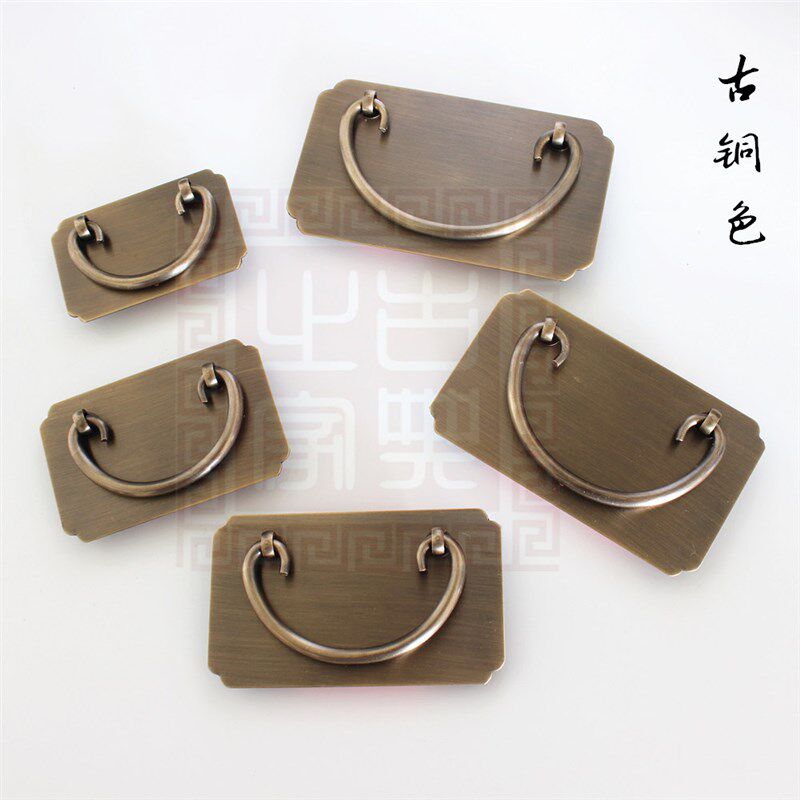 仿古铜平板拉手铜配件抽屉仿古红木家具装修橱柜电视柜拉手AB-117