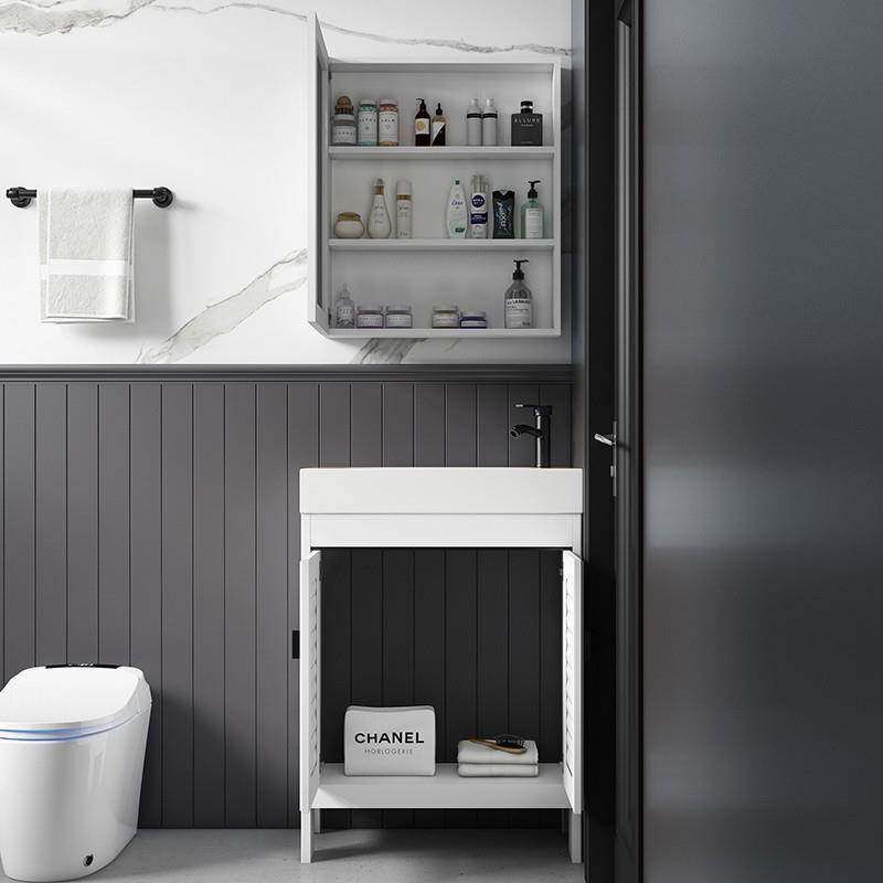 太空铝浴室柜组合落地式洗脸盆小户型化妆室洗手盆小尺寸洗漱台池