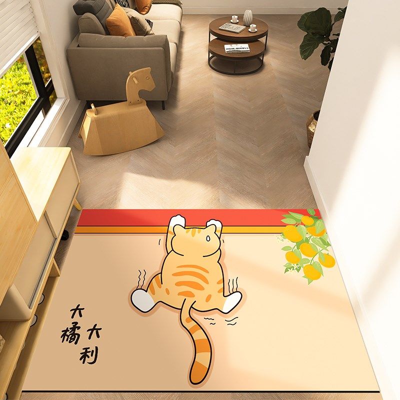 卡通兔入户门地垫家用进户门口防滑除尘pvc玄关脚踏垫可裁剪地毯,居家布艺,家用脚垫,淘宝优惠券,粉丝福利购,淘宝优惠卷