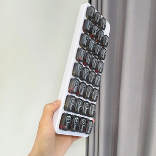 婴儿药盒药品ad和d3分装盒30一个月吃药提醒老人31天便携分药盒子