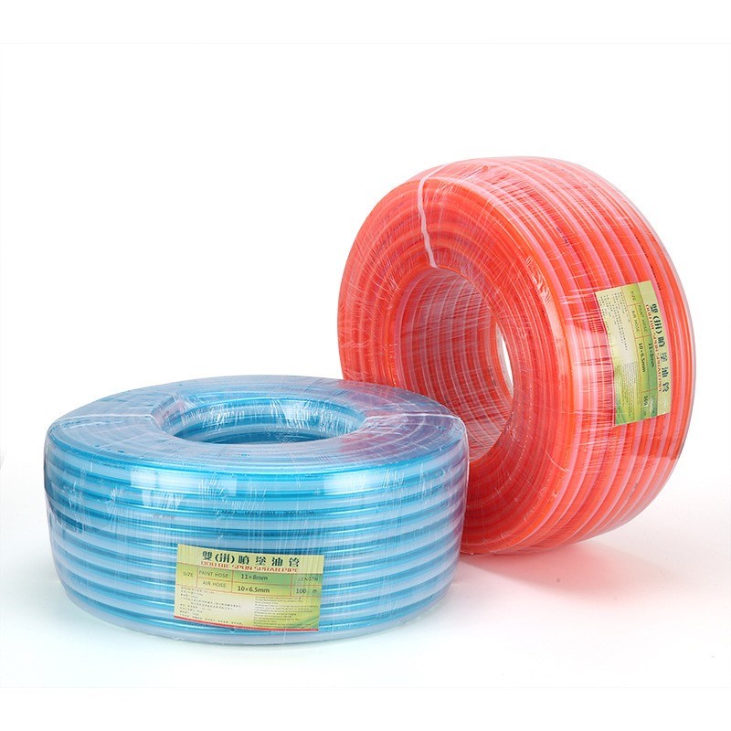 耐酸碱油漆管双排油管 PU双拼油漆喷涂E管 双排涂料管10*6.5/1