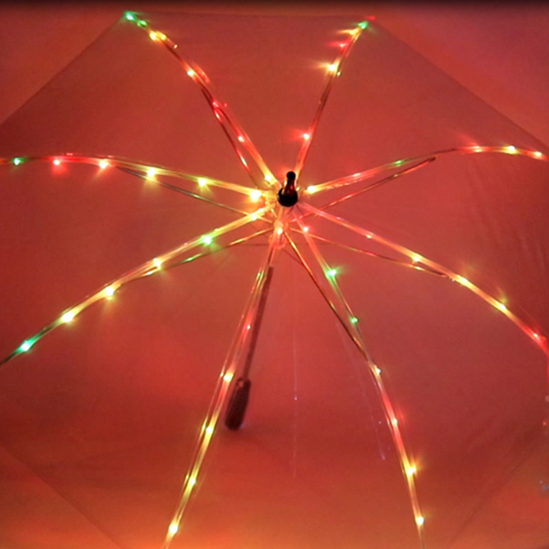 外景拍摄创意伞 婚纱摄影舞台道具伞 lHed夜晚信号雨伞 儿童发光