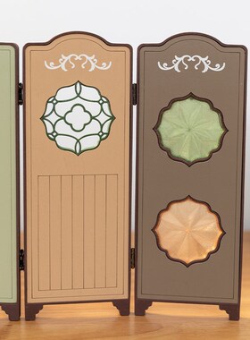 阿楹 法式中古风屏风摆件高级小众客厅女生房间玄关餐边柜装饰画