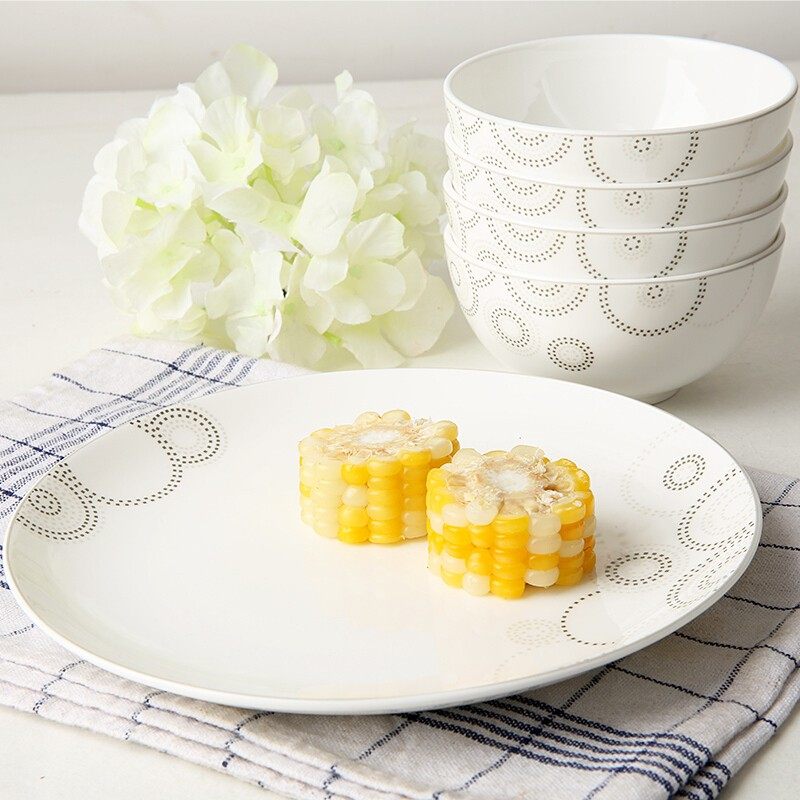 高淳陶瓷骨瓷餐具家用盘子菜盘汤碗餐盘饭碗面碗大碗碗碟碗筷套装,餐饮具,餐具瓷器套装,淘宝优惠券,粉丝福利购,淘宝优惠卷