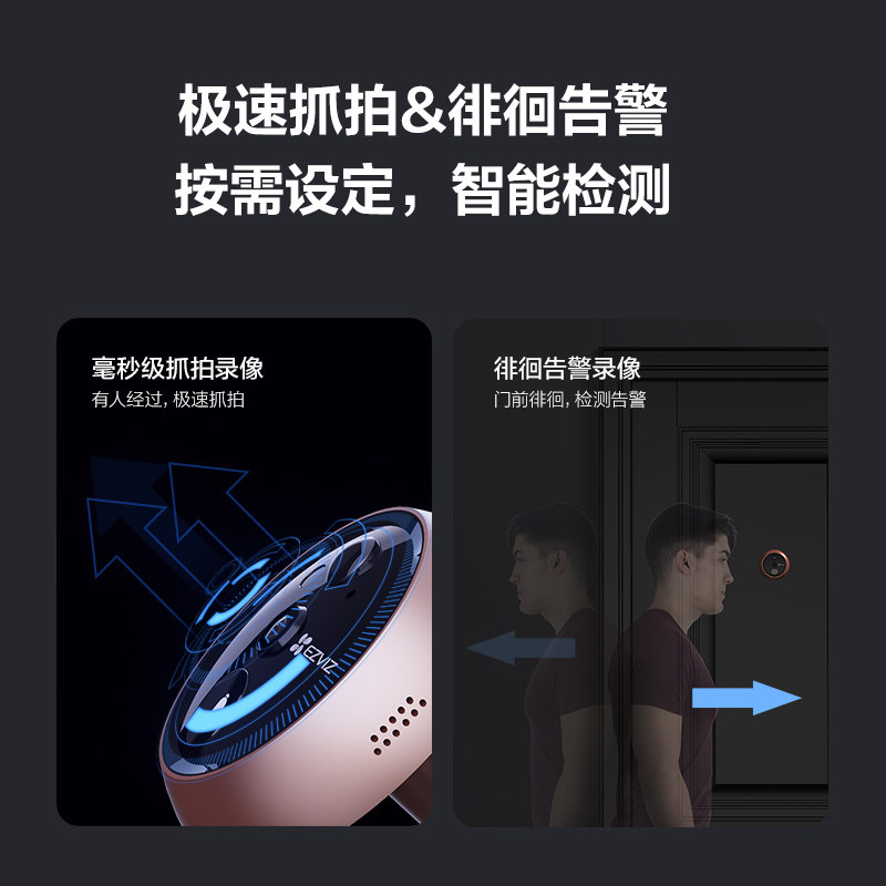 萤石DP2S智能电子猫眼监控摄像头防盗门可视门铃家用手机远程门镜