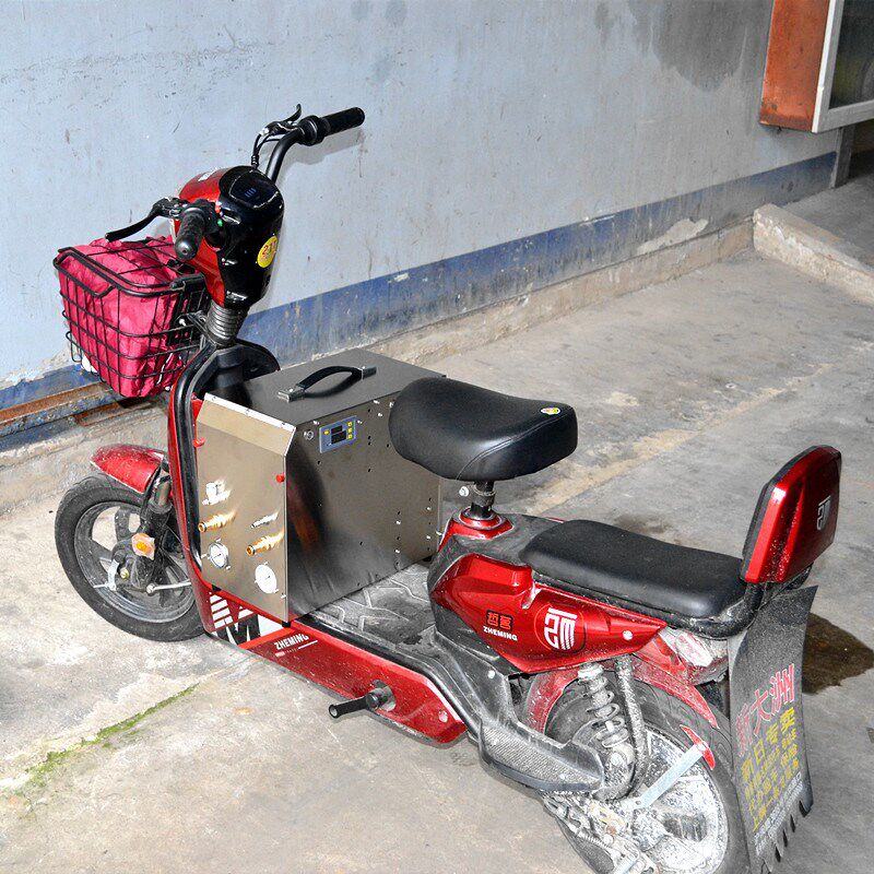 便携自带气泵遥控射弹脉冲管道蒸汽清洗一体机增压侧漏打气排堵