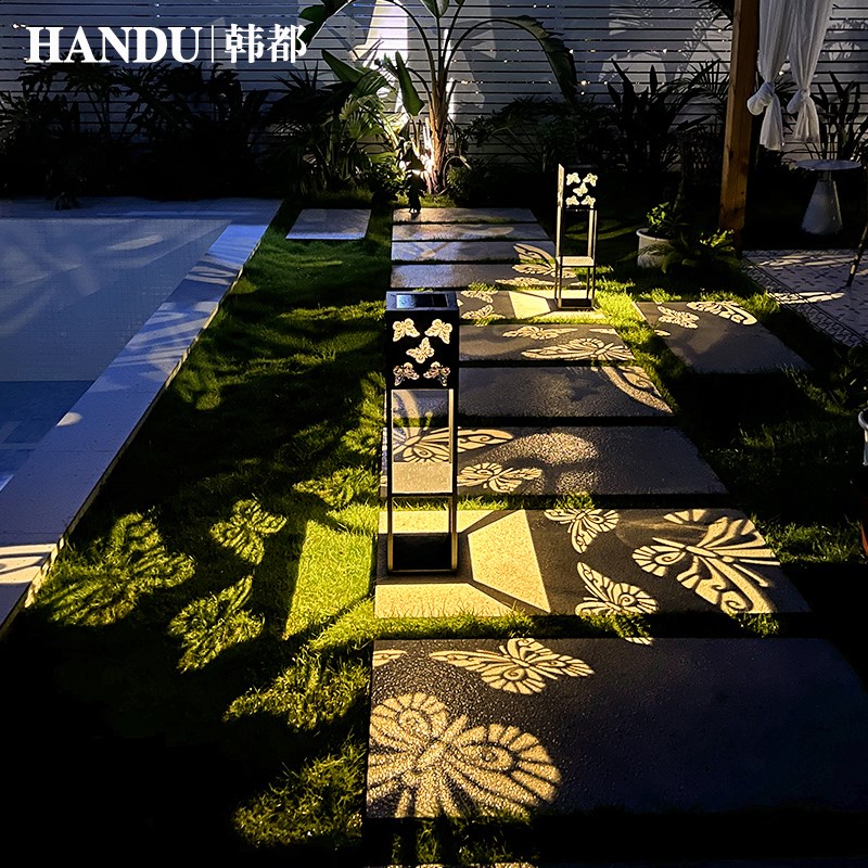 太阳能光影草g坪灯户外灯庭院灯防水蝴蝶氛围灯别墅花园露台装饰