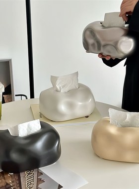 纸巾盒客厅轻奢高档家用创意纸抽盒餐桌抽N纸盒陶瓷家居装饰摆件