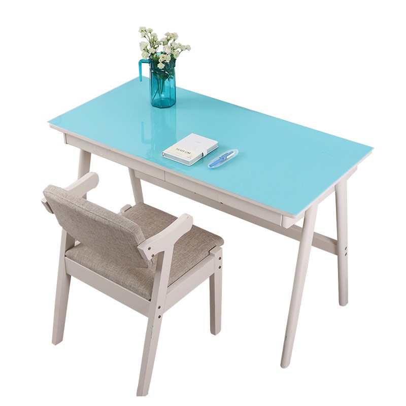 tpu课桌罩天蓝色绿色粉色学习桌布面板书桌布玻璃垫iVns学生防水