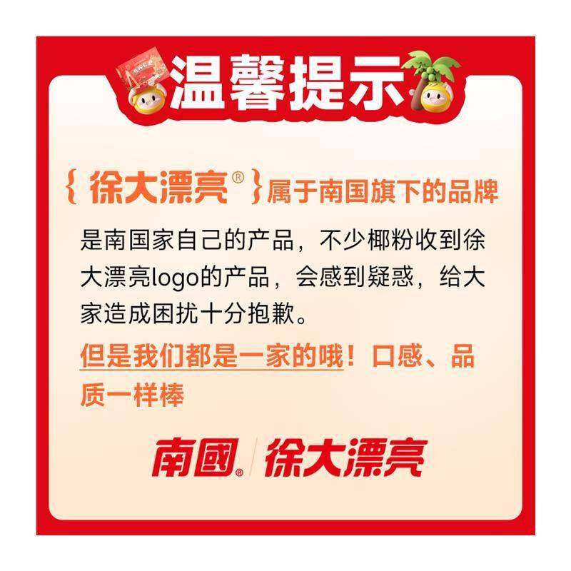 南国徐大漂亮 椰奶清补凉280g*6 海南特产三亚椰子汁代早餐国货DR