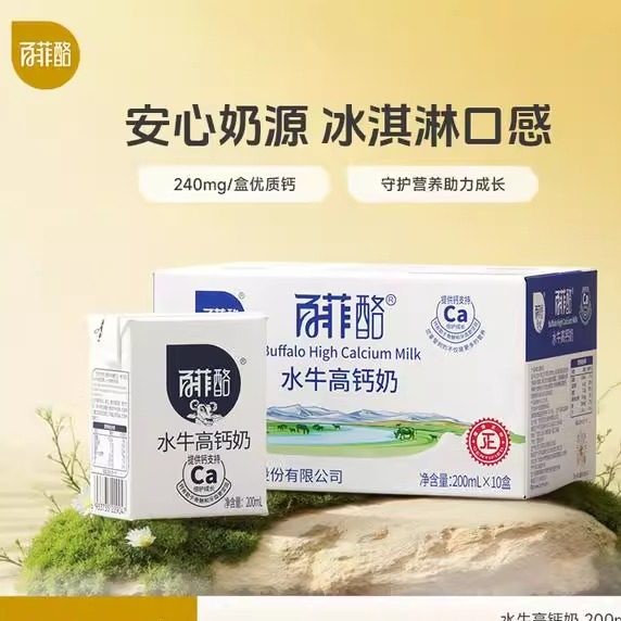 百菲酪 高钙水牛奶调制乳200ml优质营养牛奶整箱儿童学生早餐奶