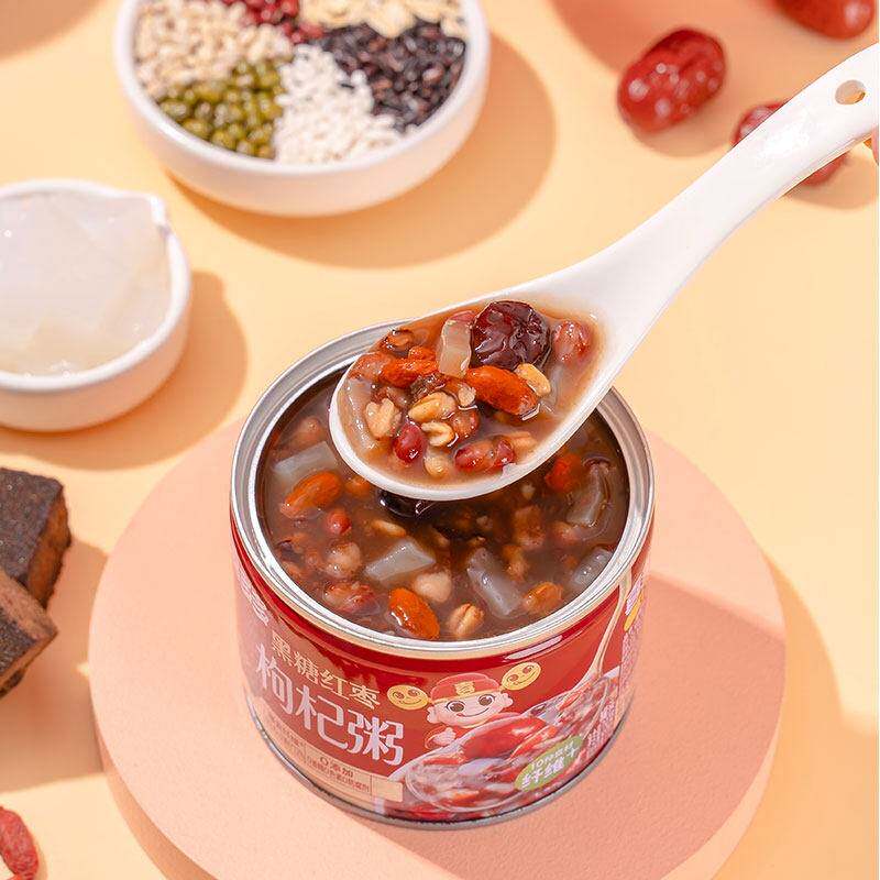喜多多 元气秘笈粥方便即食营养组合黑糖红枣枸杞八宝粥280g*6罐