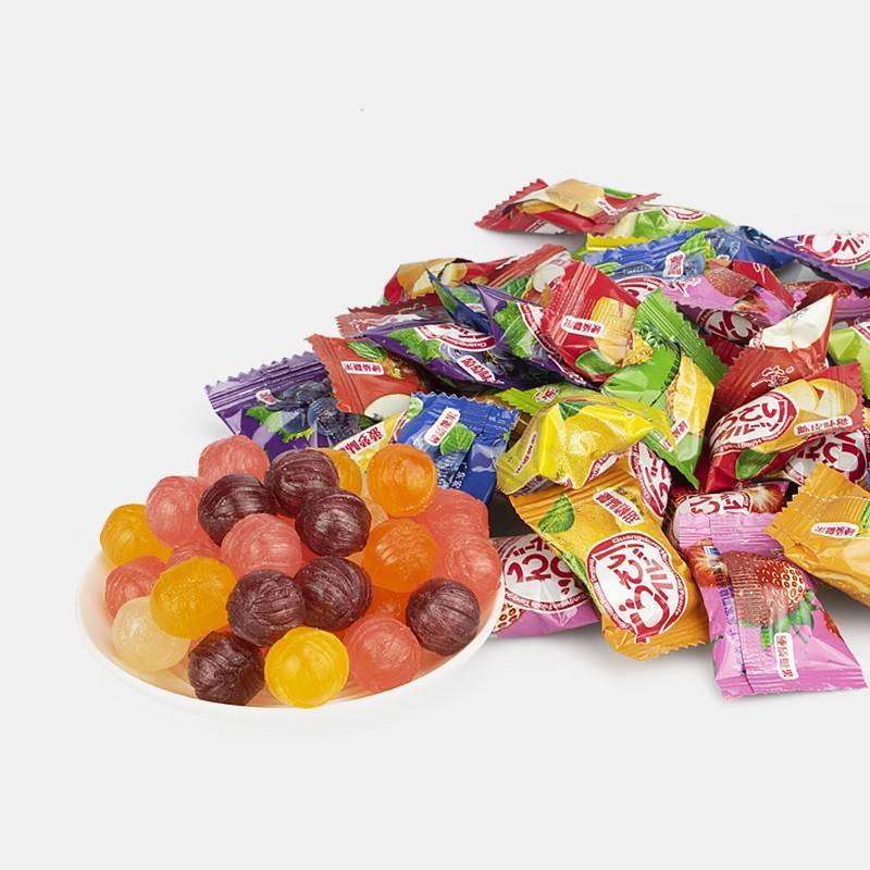 招宏源什锦糖888g硬糖果味喜糖待糖粒果约2水8XWU0 休闲 零食小吃