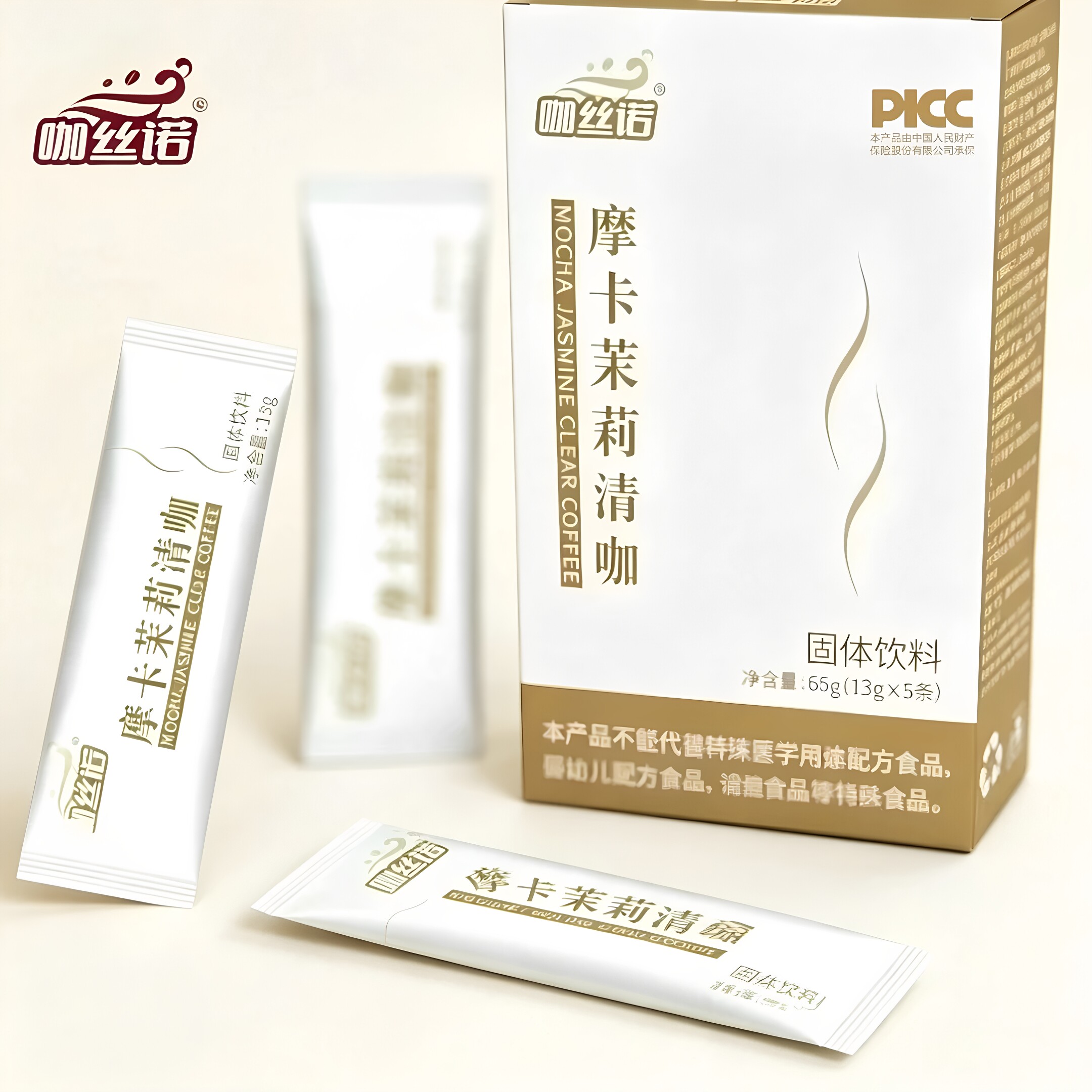 咖丝诺 摩卡茉莉清咖13g*5条/盒