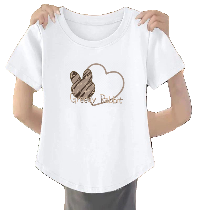 螺纹纯棉短袖t恤女纯欲风辣妹短款夏季修身百搭下摆圆弧上衣女潮