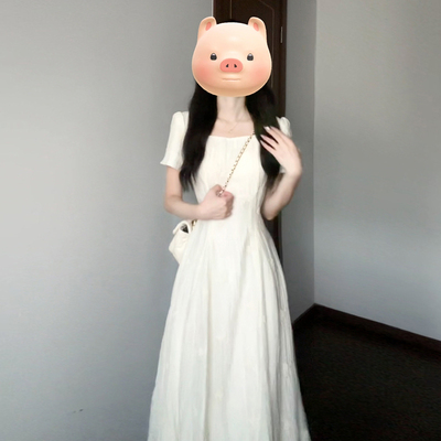 法式初恋白色连衣裙子女