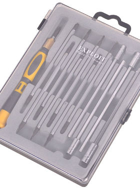 EXPLOIT台湾制造 13PCS螺丝刀套装 电脑手机维修拆机工具220520