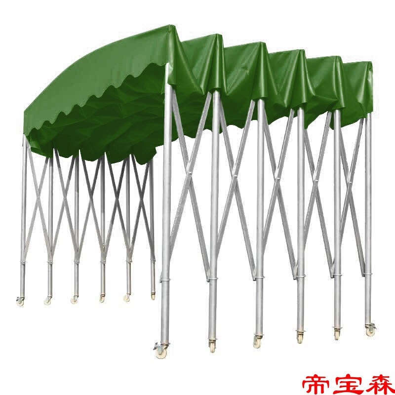 T大型移动仓库推拉蓬停车遮阳棚宵夜大排档烧烤帐篷活动伸缩式雨