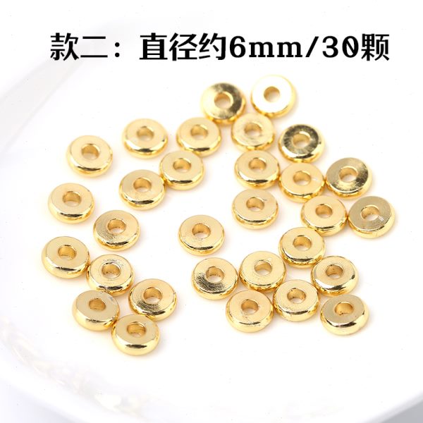 文玩金刚手链隔珠金新品古色碎银子星月菩提18K金纯铜手串法隔片
