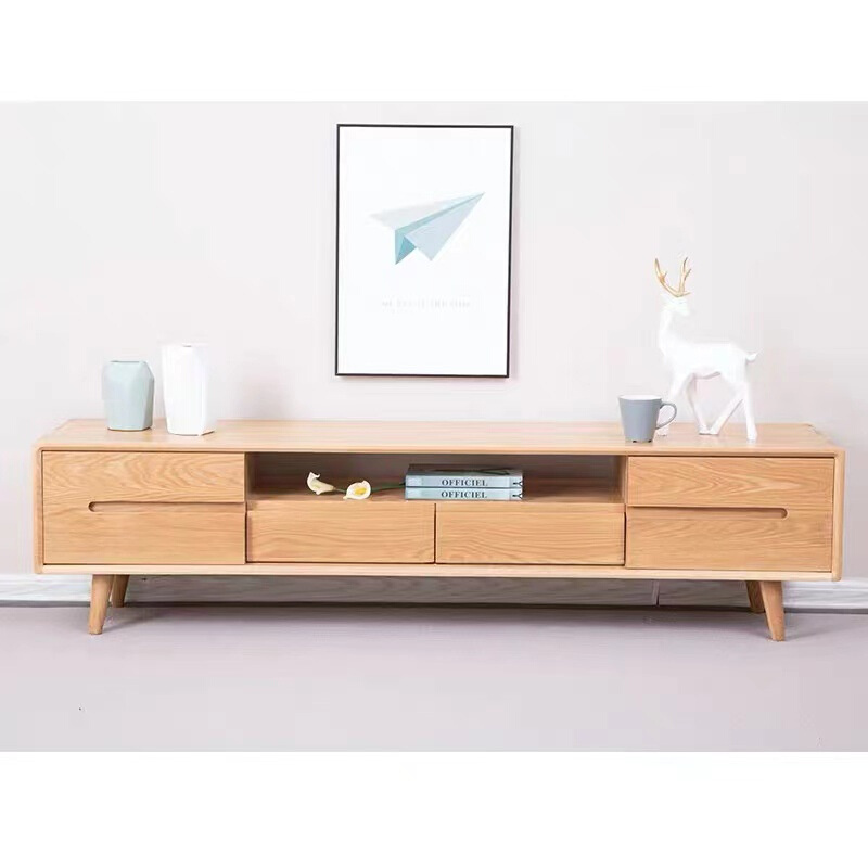 北欧实木茶几简约现代轻奢电视柜茶几组合套装客厅多功能简易茶几