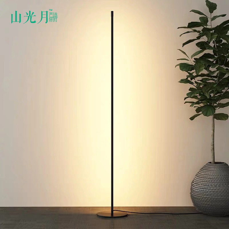 led落地灯北欧创意后现代简约灯杆客厅酒店书房极简线条地灯立灯