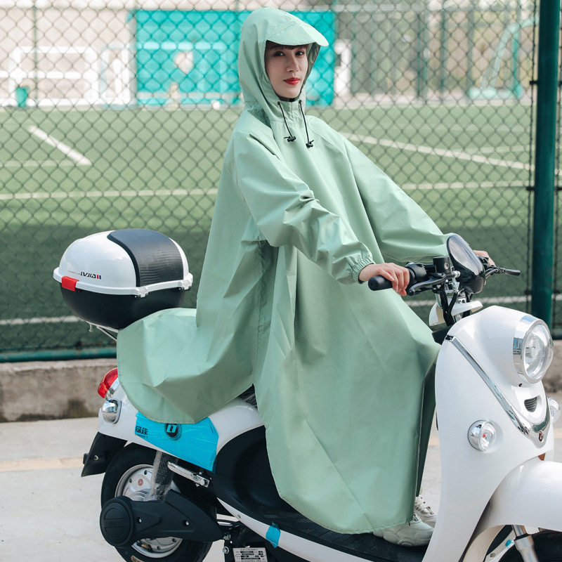 成人时尚防雨轻薄骑车电动车涤纶TPU涂层韩日雨衣雨披跨境外贸