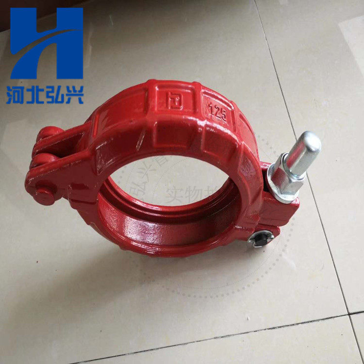 DN125高低压泵管管卡 5.3公斤加重管卡 大螺母管卡