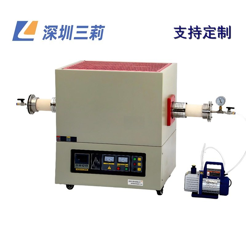 1700℃管式电阻炉实验室通气氛抽真空高温马弗炉气氛管式炉